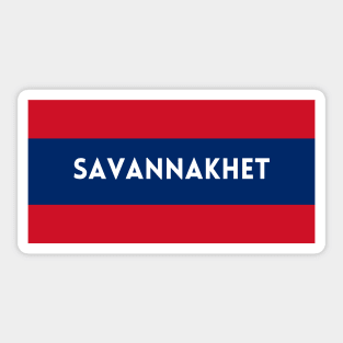 Savannakhet City in Laos Flag Colors Sticker